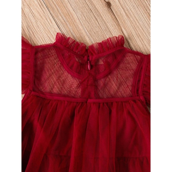 Shirley Toddler Girls Layered Hem Mesh Dress - Picture 4 of 6